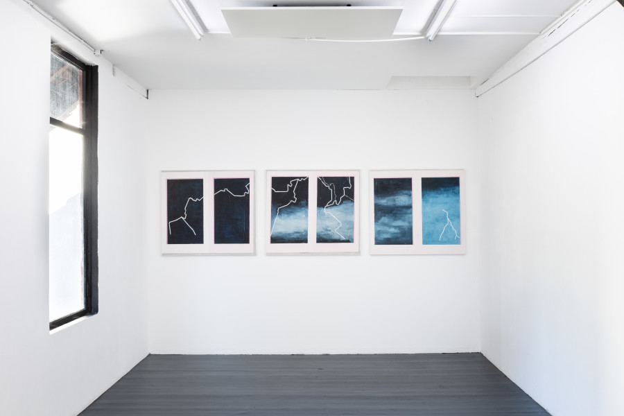 Valentin Hauri, Thunderstorm at Jennie Richee 1-3, 2022, oil on canvas, 90 x 100 cm. Photo: Kilian Bannwart