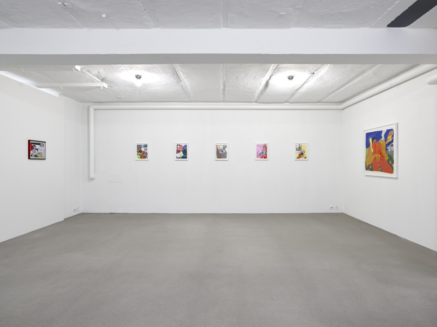 Exhibition view, Soufiane Ababri, if I had to put a title here it would be my epitaph, flatmarkus, Zürich, 2025. Photo credit: Felix Jungo. Courtesy of the artist, Dittrich-Schlechtriem and flatmarkus