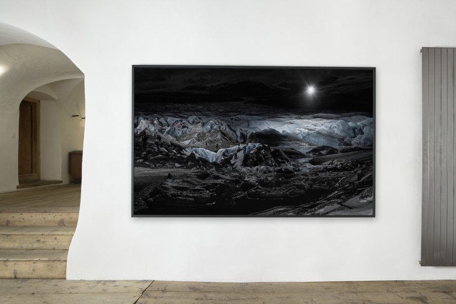 Julian Charrière, Towards No Earthly Pole – Conway, 2019, Archival pigment print on Epson Traditional Photo paper, mounted on aluminium dibond, framed (aluminium), Mirogard anti-reflective glass, 163.8 x 263.8 x 5 cm (framed)