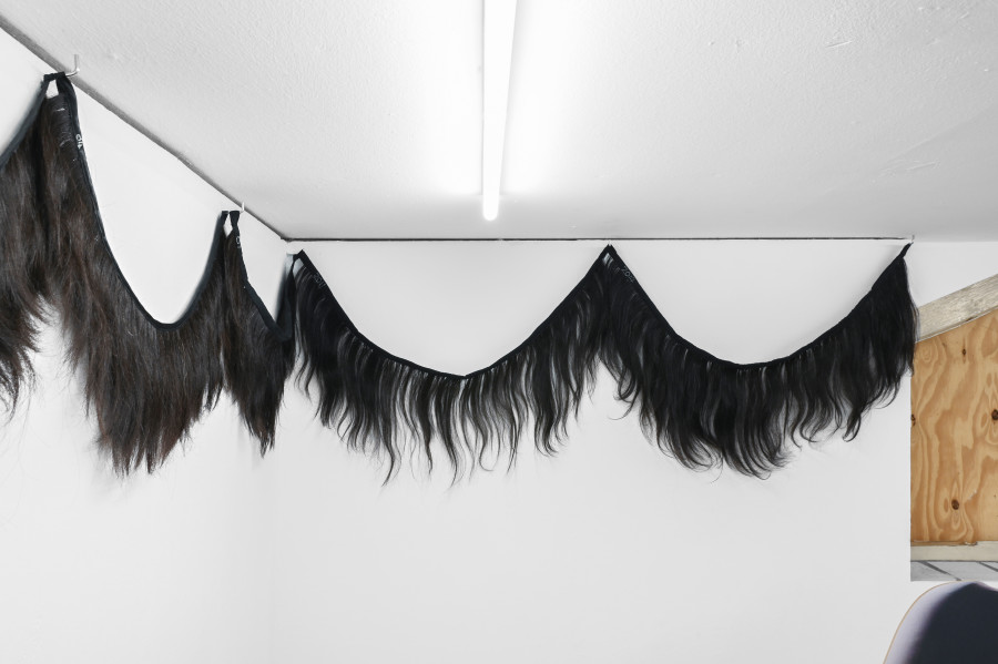 Germaine Koh, "Fête," ongoing since 1997, dimensions variable. CAConrad, Jan Domicz, Gina Folly, Germaine Koh, Devin T. Mays, Sean Morel (organized by u), "Brain in a Pipe" at Kaiserwache, Freiburg im Breisgau, 2026. Images courtesy of the artists and Kaiserwache. Photo: Stefan Lux.