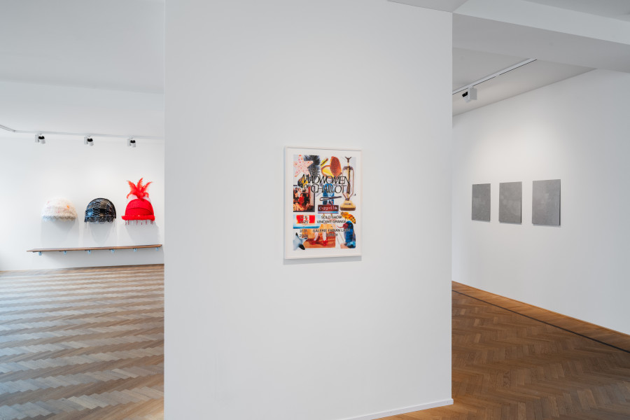 Installation view of Vincent Grange, 'The Madwomen of Chaillot', 2025, Galerie Fabian Lang, Zürich. Courtesy of the artist and Galerie Fabian Lang. © The artist and Galerie Fabian Lang