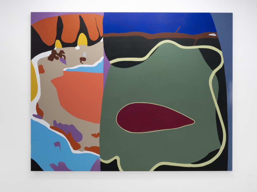 Jessica Russ, Drupe, 2021, acrylic on canvas, 150 x 190 cm