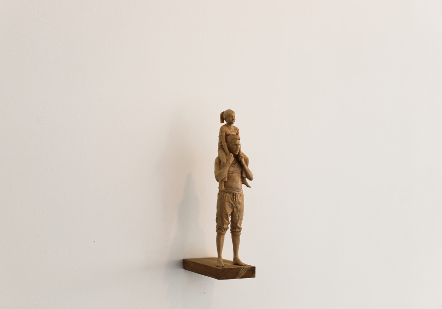 Fabien MÉRELLE, Le Bout du Monde, 2020. Beech wood, 35 x 10 x 5 cm, (Ref. MÉR09166)