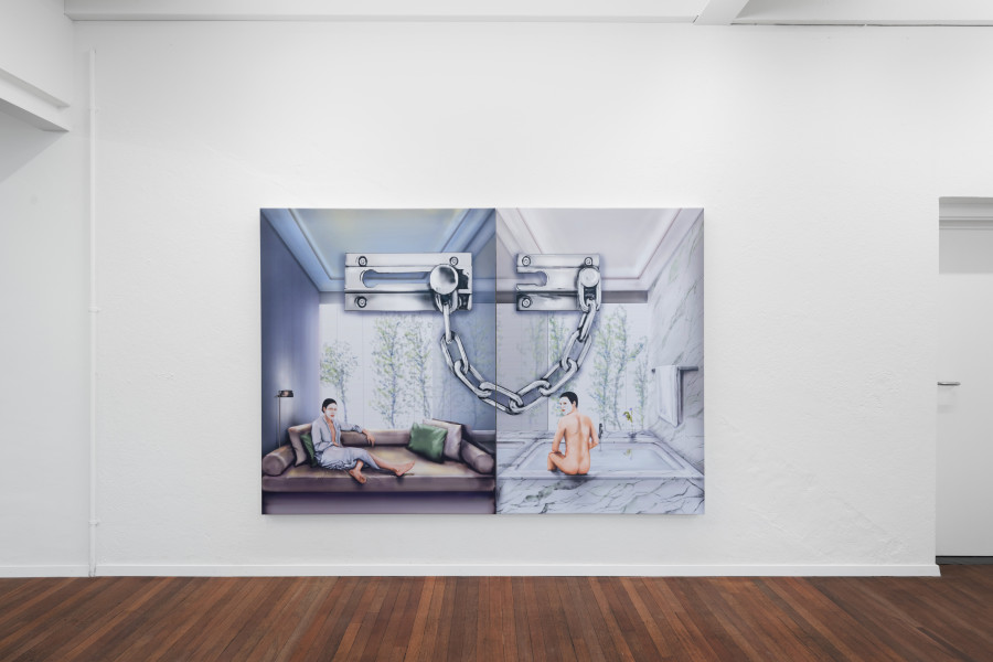 Exhibition view, There I lost myself, I lost myself, Blue Velvet Projects, 2024. Photo credit: Jonathan Dirlewanger