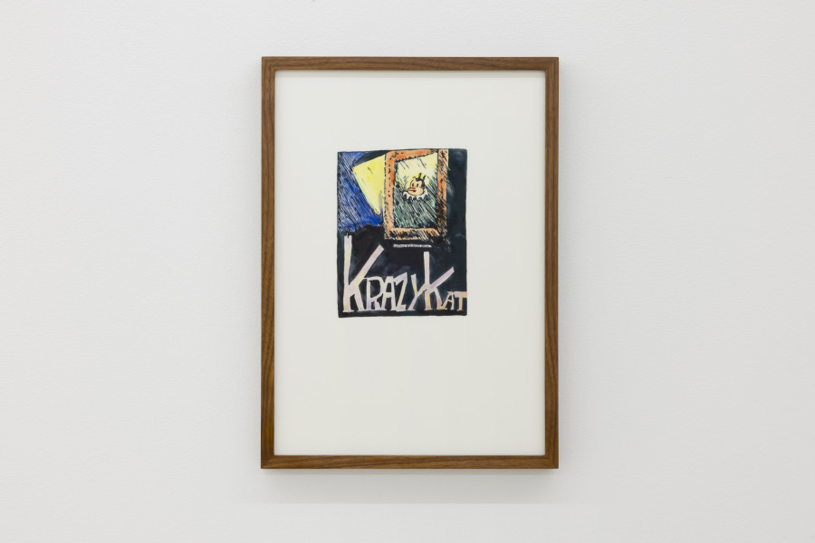 Lionne Saluz, Krazy Kat, 2024, aquarelle on polyester film, 22.5 x 31 cm. Photography: Gina Folly / all images copyright and courtesy of the artist and For, Basel