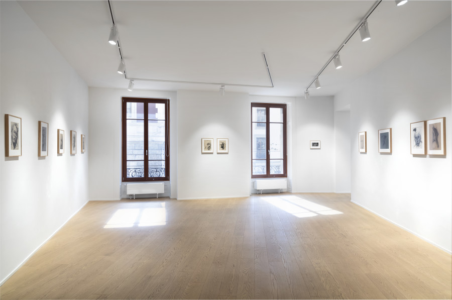 Exhibition view, Ernest Pignon-Ernest, Présences, Wilde, Geneva, 2026. Courtesy Ernest Pignon-Ernest and Wilde