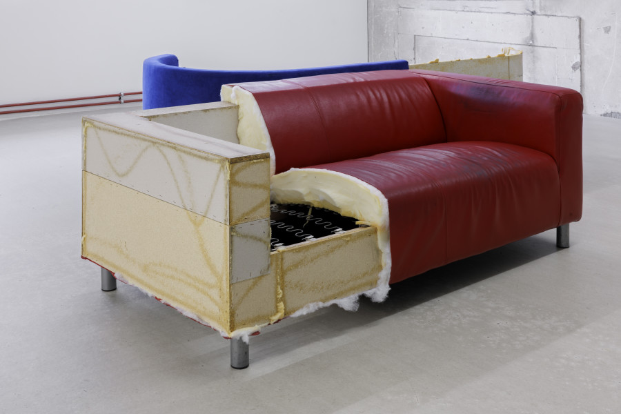 Virginie Sistek, Monogamie, 2024, couches, 305 x 210 x 69 cm. Photography: Gina Folly / all images copyright and courtesy of the artist and For, Basel