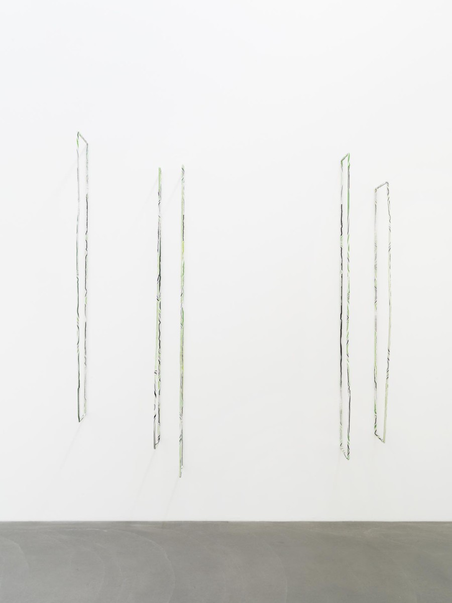 Exhibition view, Alice Channer, Heavy Metals / Silk Cut, Kunstmuseum Appenzell / Kunsthalle Appenzell, 2023. Photography: Roman März