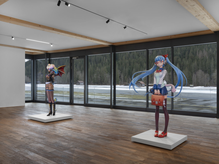 Exhibition view, Takashi Murakami. Collaborative exhibition by Nahmad Contemporary and Perrotin at Tarmak22, 2024. Photo credit: Julien Gremaud. ©︎Takashi Murakami/Kaikai Kiki Co., Ltd. All Rights Reserved. Courtesy Perrotin