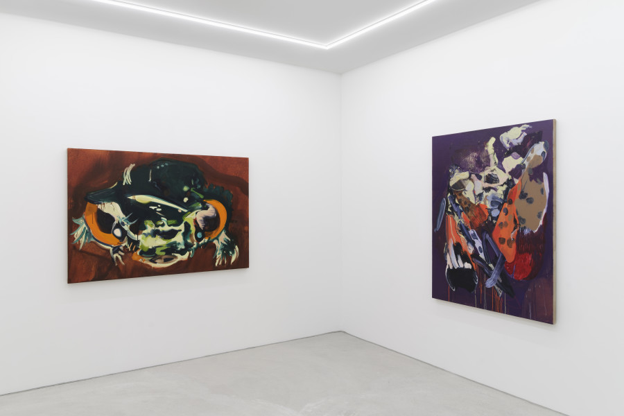 Installation view, Emma McMillan, HARUSPEX, Galerie Philippzollinger, 2024.