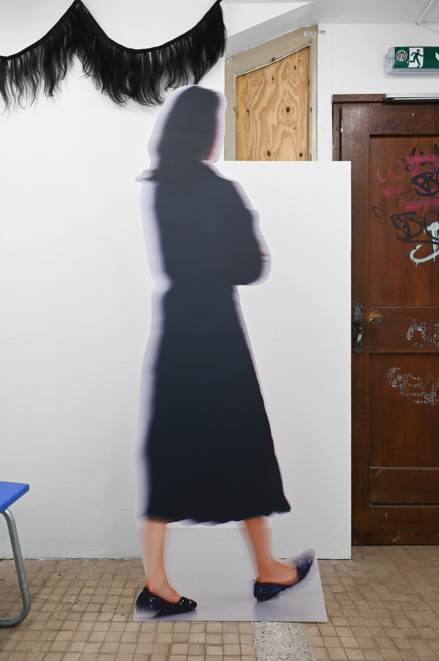 Jan Domicz, "Peoples," 2024, dimensions variable, CAConrad, Jan Domicz, Gina Folly, Germaine Koh, Devin T. Mays, Sean Morel (organized by u), "Brain in a Pipe" at Kaiserwache, Freiburg im Breisgau, 2026. Images courtesy of the artists and Kaiserwache. Photo: Stefan Lux.