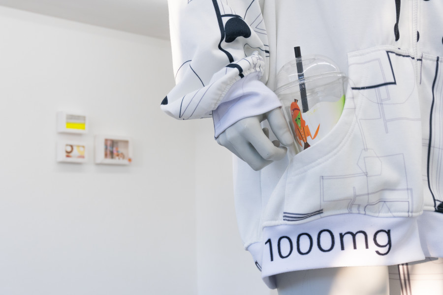 Exhibition view, Mix, Saehan Parc and Thilda Bourqui, Halmet, Zürich, 2026. Photo credit: WALENTINA