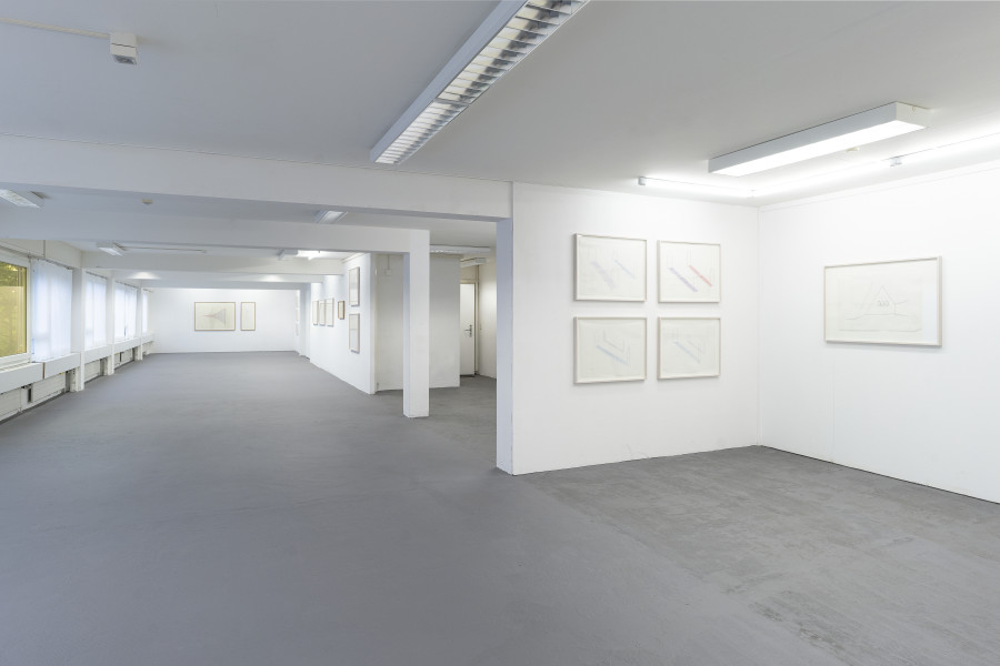 Exhibition view, Max Neuhaus, Sound Drawings, suns.works, 2022.