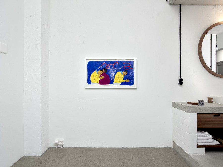 Exhibition view, Soufiane Ababri, if I had to put a title here it would be my epitaph, flatmarkus, Zürich, 2025. Photo credit: Felix Jungo. Courtesy of the artist, Dittrich-Schlechtriem and flatmarkus