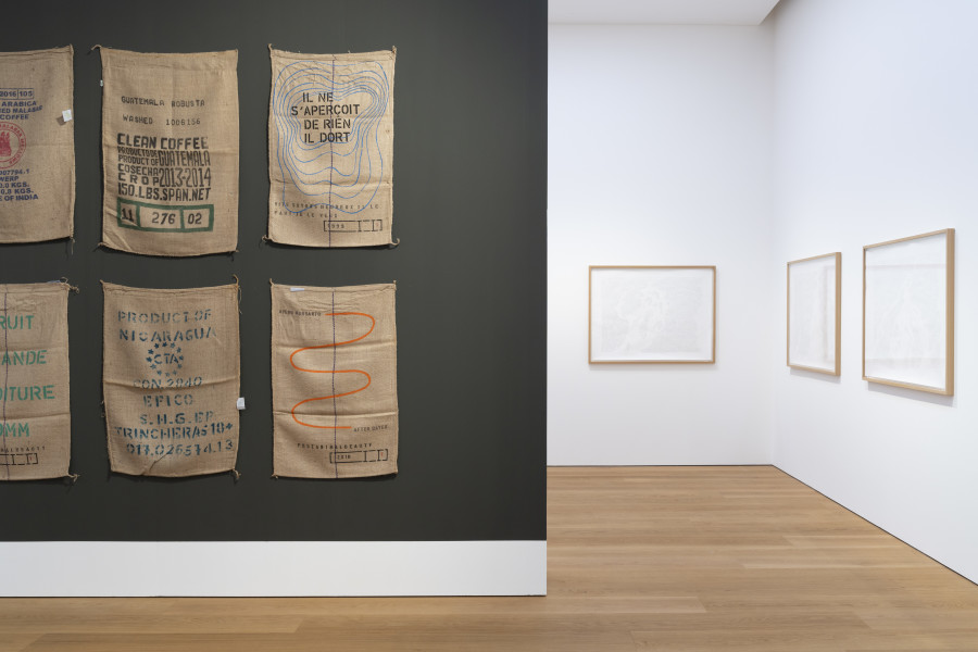 Vue de l’exposition Alain Huck. Respirer une fois sur deux, Musée cantonal des Beaux-Arts de Lausanne, 2025. Photo : MCBA, Étienne Malapert