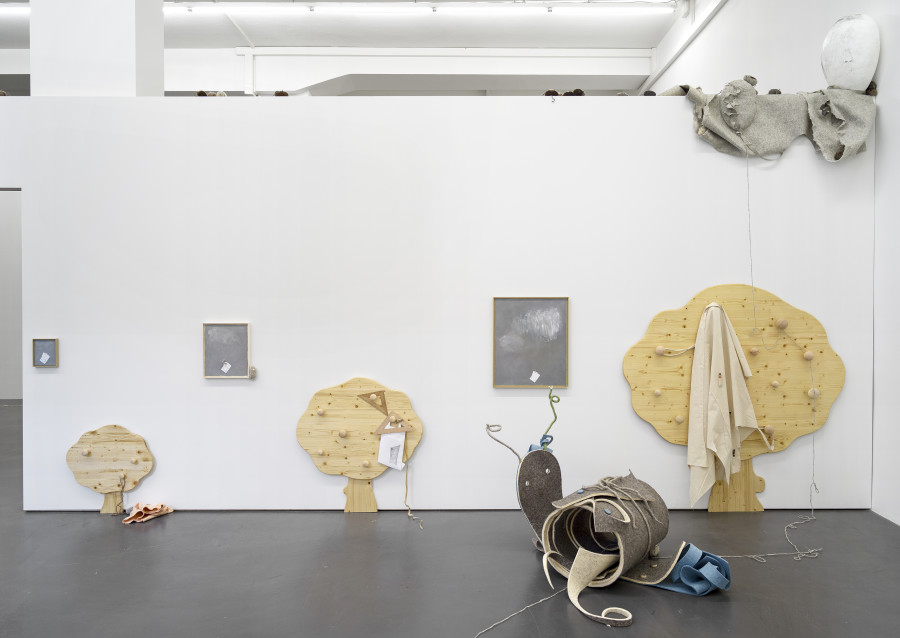 Installation view, Min Yoon, Perspectives + ing, Galerie Francesca Pia, Zurich, 2024 Photo: Cedric Mussano