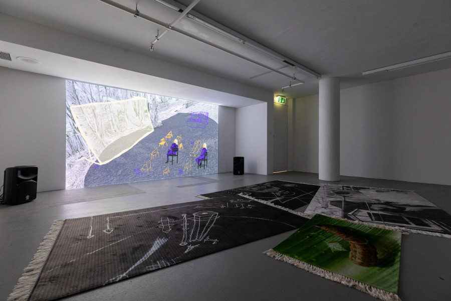 Exhibition view, Olivia Abächerli, the center and the other, Kunsthalle Luzern, 2023. Photo credit: Kilian Bannwart