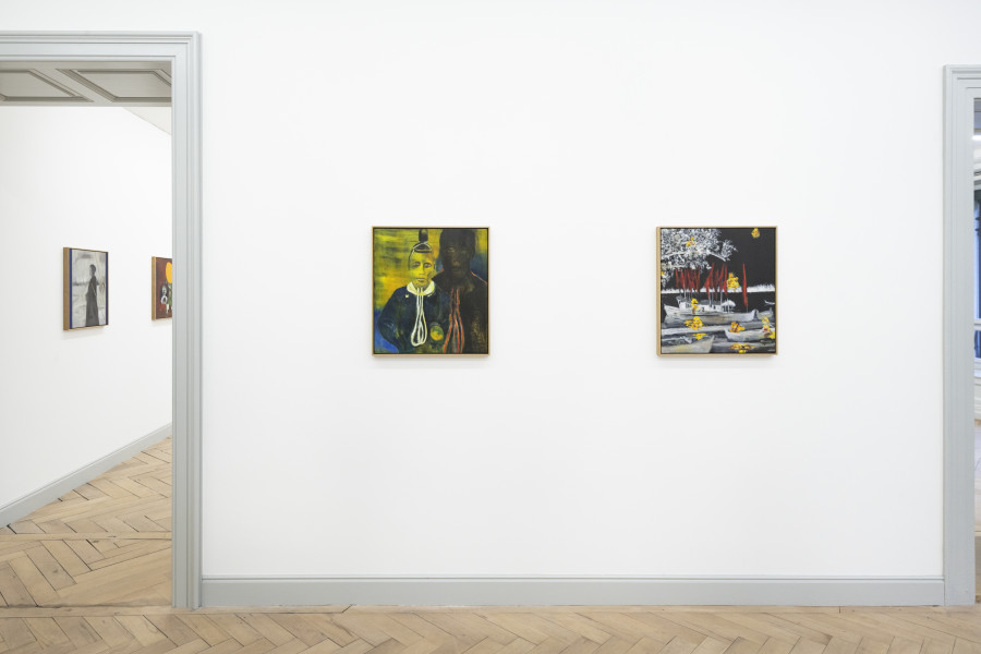Exhibition view, Uwe Wittwer: The Blind Singer Leads the Way, Galerie Peter Kilchmann, Zurich, Switzerland, 2024. Courtesy the artist and Galerie Peter Kilchmann, Zurich/Paris. Photo: Sebastian Schaub
