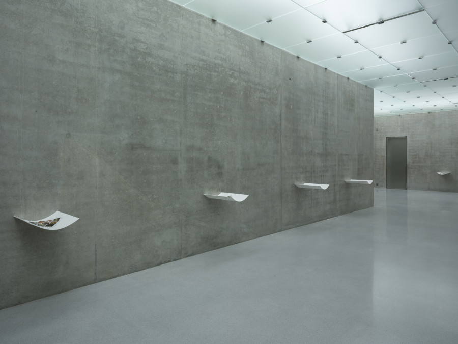 Cyprien Gaillard, When you expect flutes, it’s whistles, Exhibition view first floor Kunsthaus Bregenz, 2026. Geographical Analogies, 2006 – 2026. Photo: Timo Ohler. © Cyprien Gaillard, Kunsthaus Bregenz. Courtesy of the artist, Sprüth Magers, Gladstone Gallery