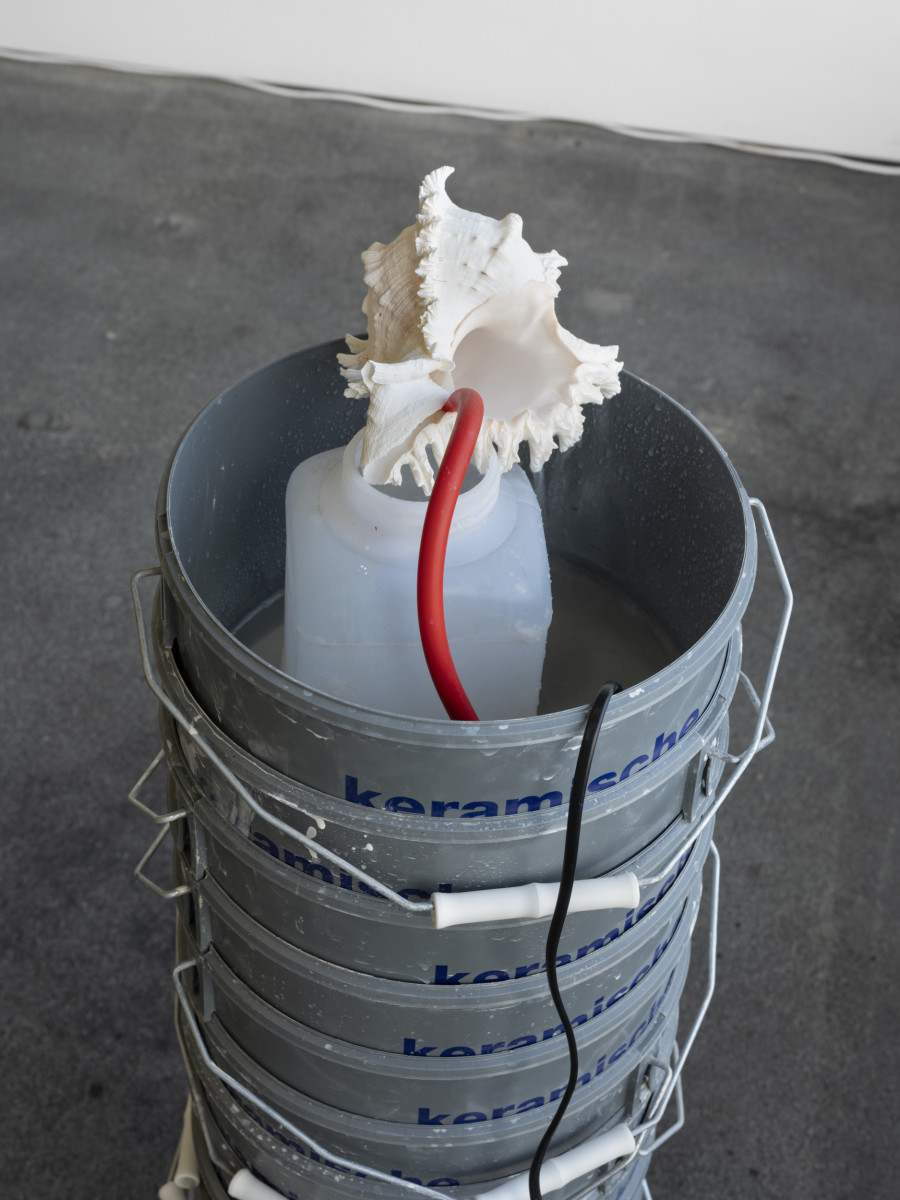 Installation view, Vanessa Safavi, WAVES IN THE CLOSET, Tunnel Tunnel, Lausanne, 2025. Photo credit: Julien Gremaud