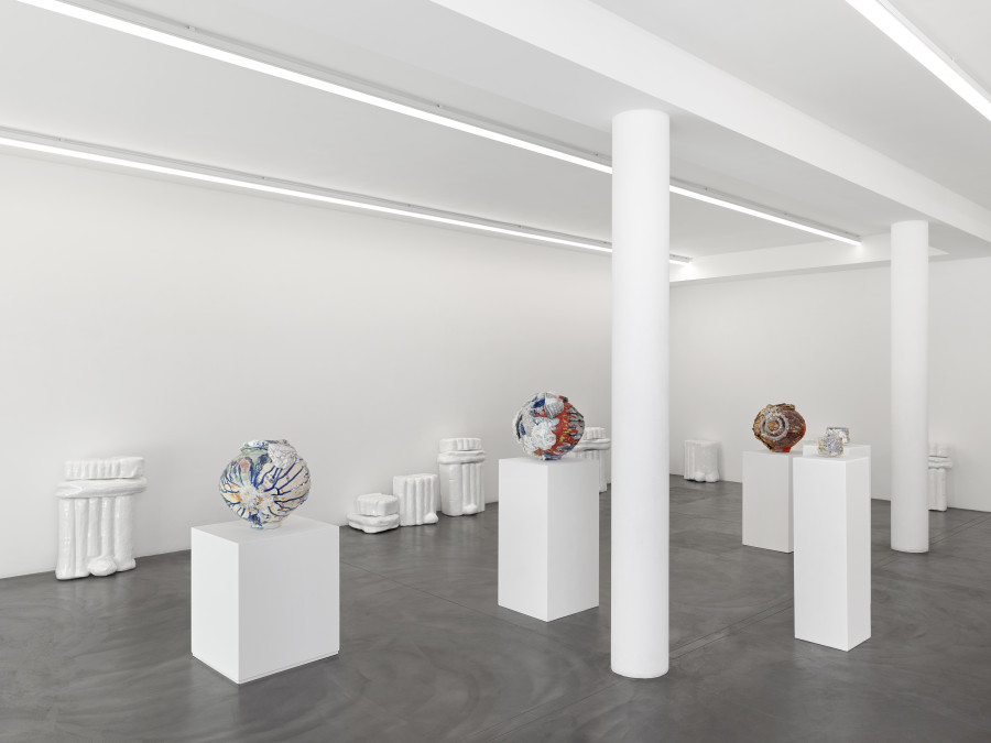 Installation view, Kodai Ujiie & Denis Savary, Eidolon, Bernheim Gallery, Zürich, 2025. Courtesy of the Artists and Bernheim Gallery, Zurich. Credit Photo: Annik Wetter