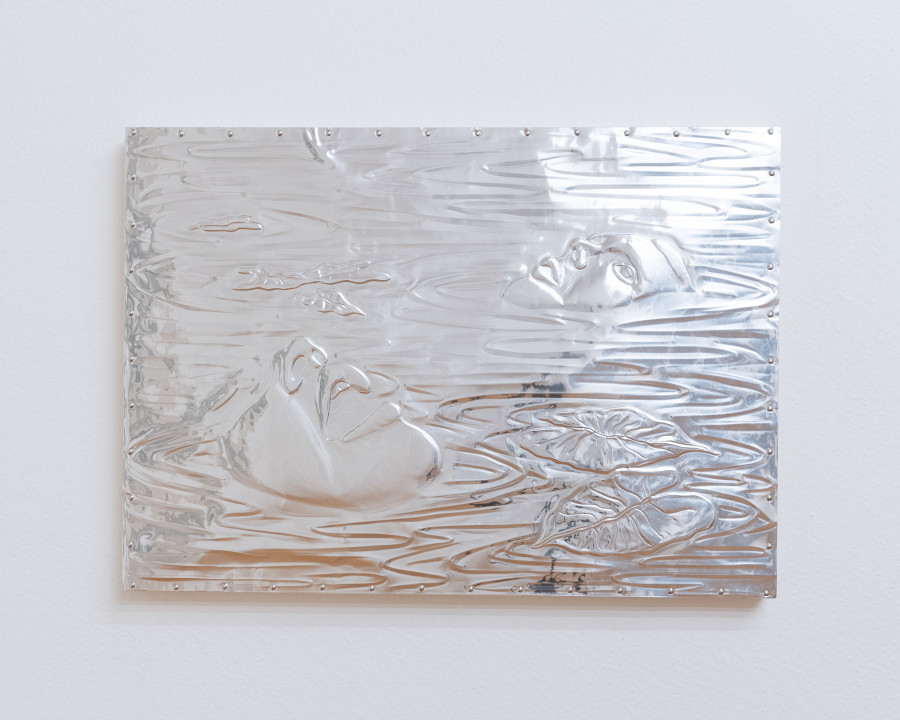 Paula Santomé, Still Water, 2024, Handmade aluminium embossing, 50 x 70 cm.