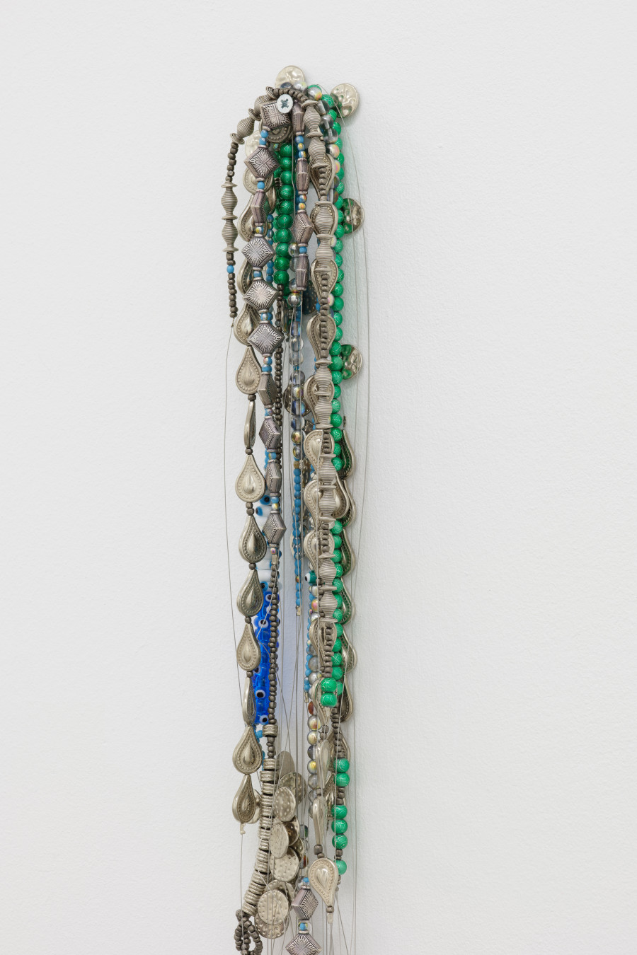 Detail, Untitled, 2022, wire and glass beads, dimensions variable