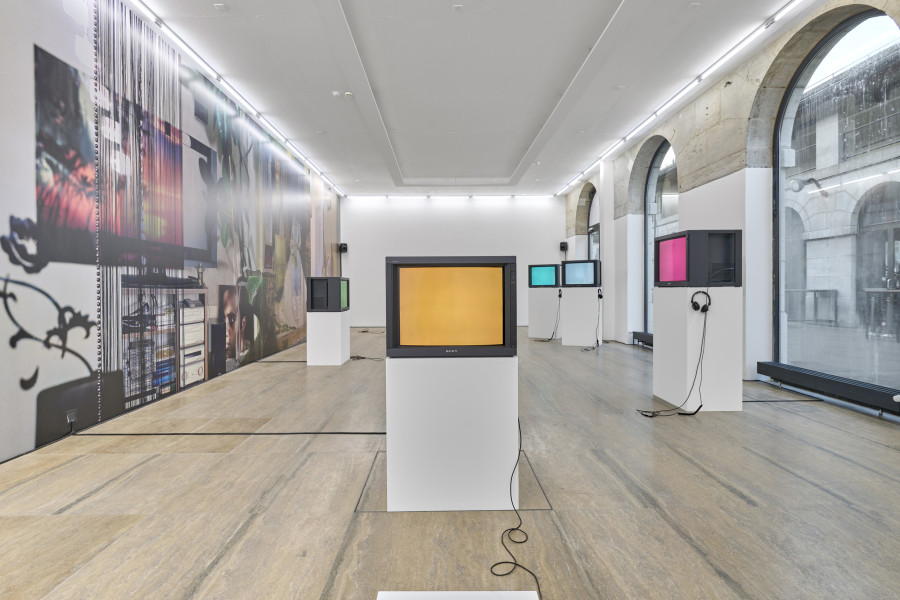 Exhibition view, Saga — Mythologie du départ
, Noha Mokhtar & Sahar Suliman, Halle Nord, Geneva, 2025. Photo credit: © Thomas Maisonnasse / Halle Nord, 2025