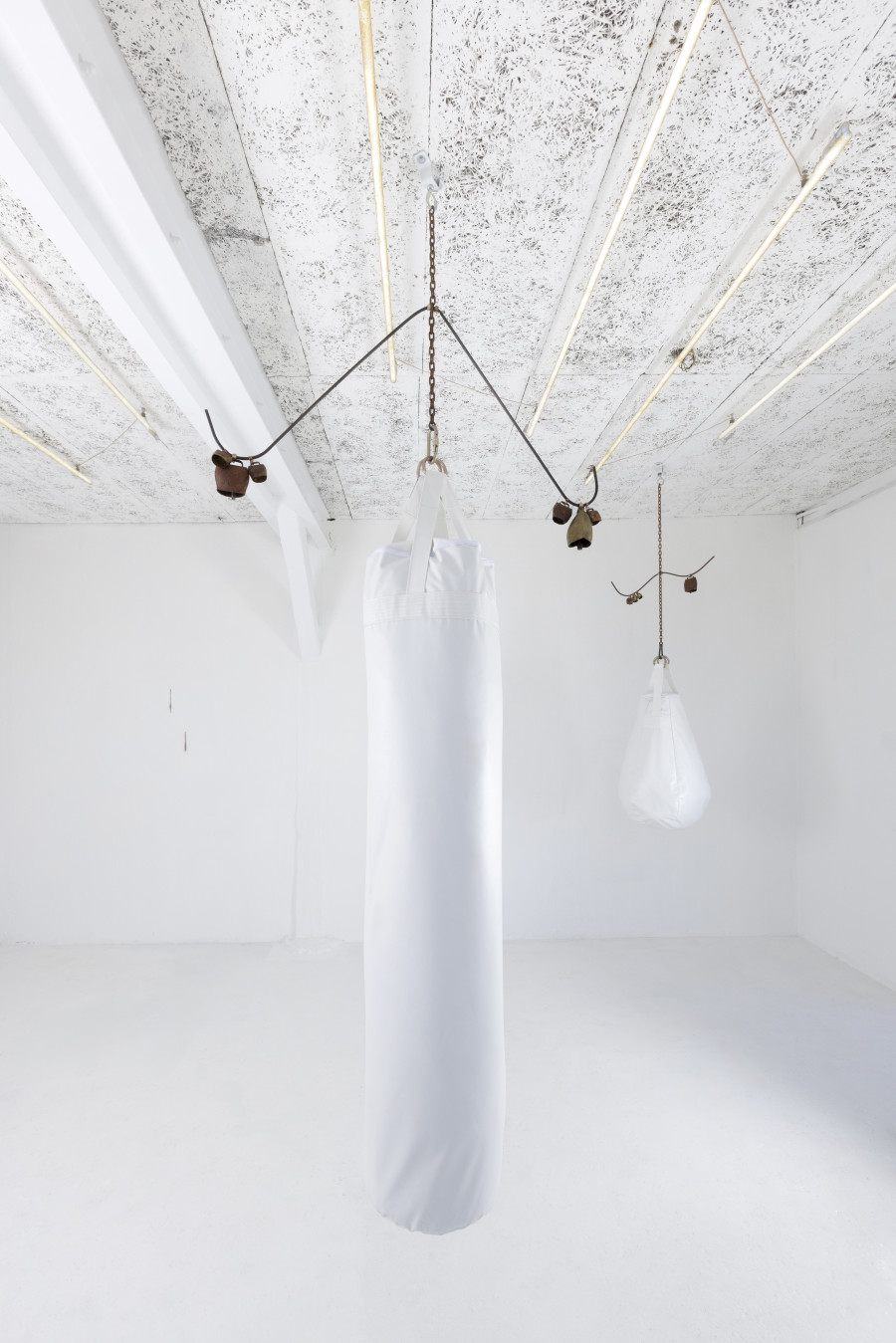 Exhibition view, Lucas Erin, READING WRONG, KISSED THEN BURNED, Geneva, 2025. Photo credit: Antoni Aeby