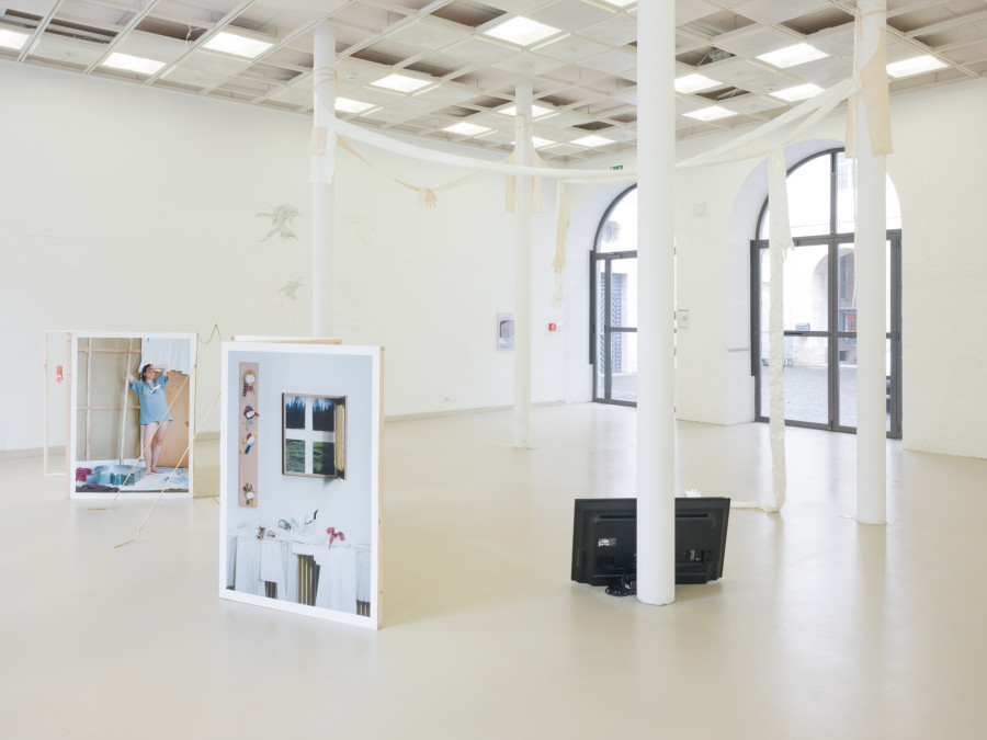 Installation view, A cappella, EAC (les halles), 2024. Photography: Sebastian Verdon / all images copyright and courtesy of the artists, Espace d’art contemporain (les halles), CIRCUIT Centre d’art contemporain Lausanne and CAN Centre d’art Neuchâtel