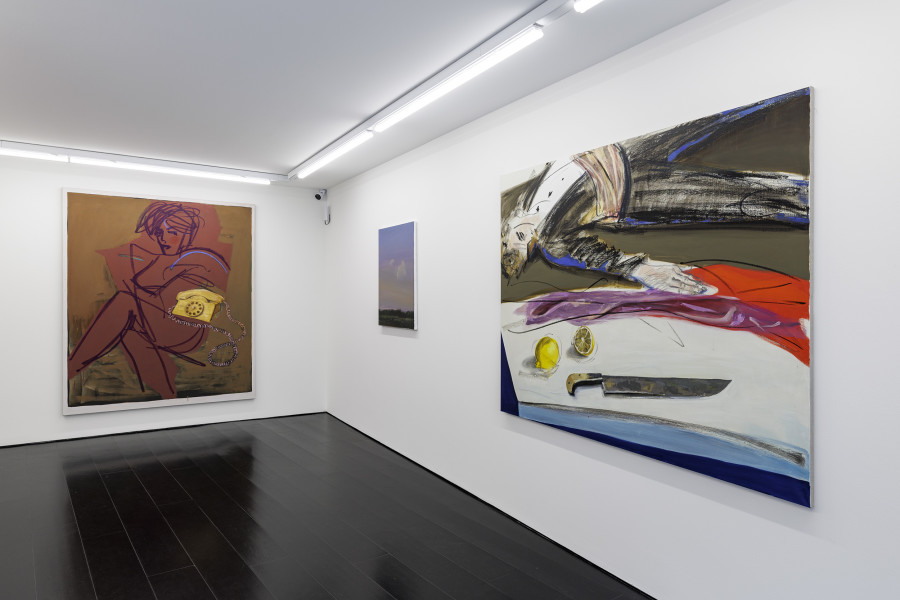 Installation view, Ella Kruglyanskaya, Backgrounds, Contemporary Fine Arts CFA, Basel, 2025. Courtesy Contemporary Fine Arts. Photo credit: Gina Folly