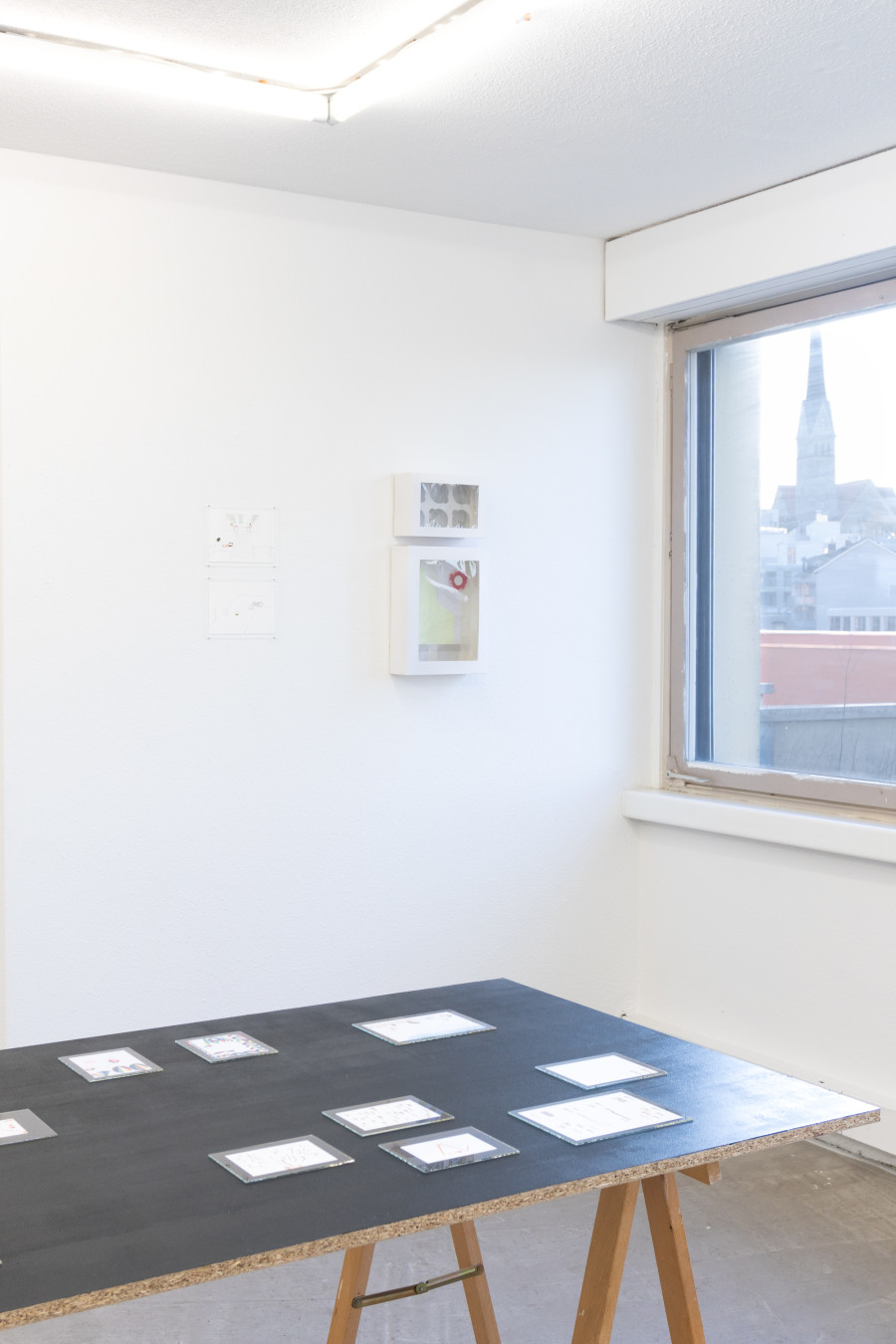 Exhibition view, Mix, Saehan Parc and Thilda Bourqui, Halmet, Zürich, 2026. Photo credit: WALENTINA