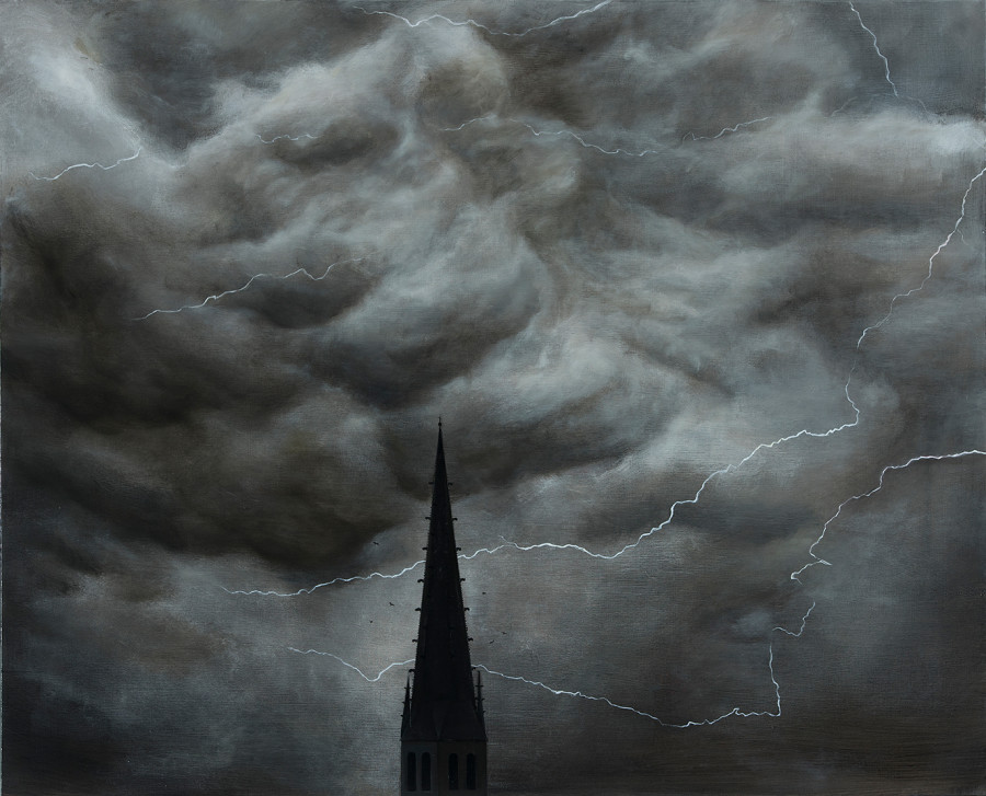 Antoine ROEGIERS, L’orage, 2020. Oil on canvas, 81 x 100 cm, (Ref. ROE09011)