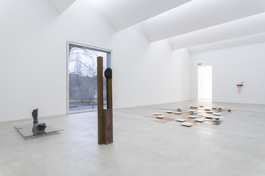 Exhibition view, Passing Through, The Collection as an Intermediate Stop: From Monica Bonvicini to Karin Sander, Kunst Museum Winterthur, 2025.