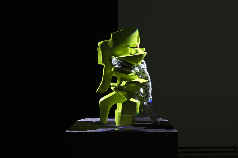 Fritz & Virginie Sistek, Priscilla Predator: geboren, leben, sterben, 2025, an automated theater play, 32 minutes, For, Basel. Photography: Gina Folly. Copyright and courtesy of the artists and For, Basel