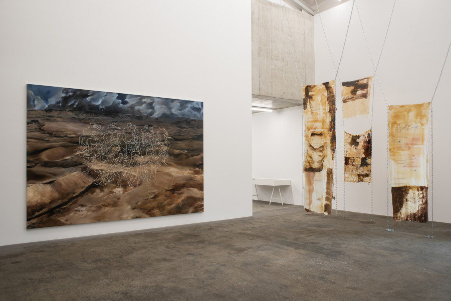 Ruowen Mei (左牵羊), Love in a Fallen City, 2025; Lenn Bjoerk with Ocean, Çirûsk, and Gacela, DENIED, 2025 Installation view, Revolt Against the Sun!, Graduation Exhibition Bachelor and Master Institute Art Gender Nature HGK Basel FHNW, Kunsthaus Baselland, 2025, photo: Christian Knörr