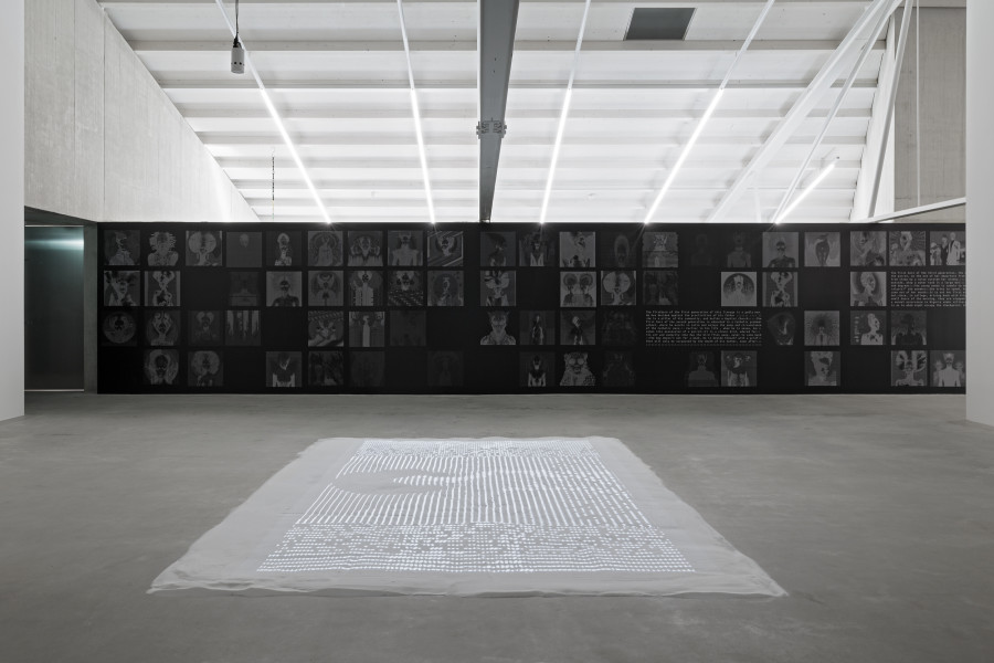 Onome Ekeh, Glittering Witness II, 2026. Courtesy of the artist. Ausstellungsansicht / Installation view Kunsthaus Baselland 2026. Foto / Photo: Gina Folly © Kunsthaus Baselland
