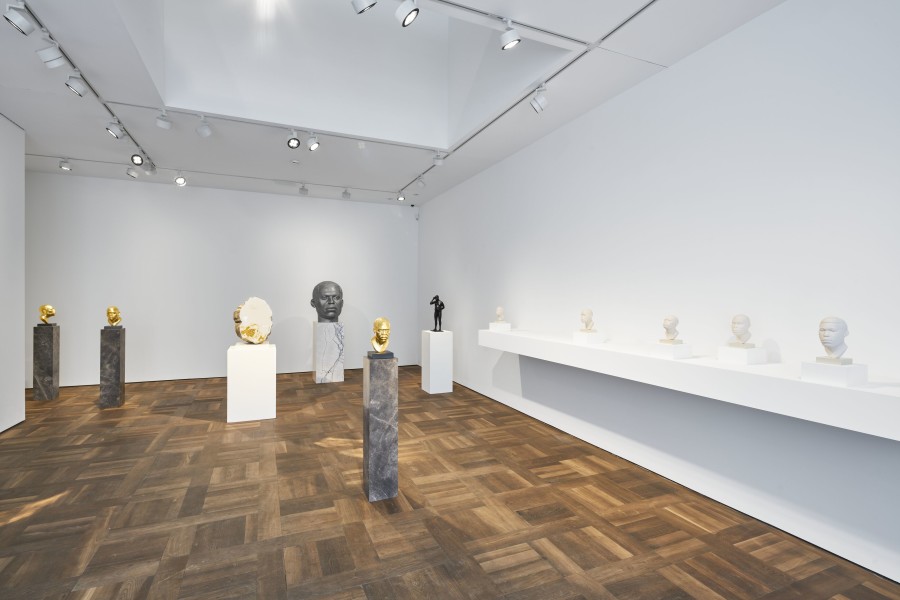 Installation view, ‘Thomas J Price. The Space Between’ at Hauser & Wirth St.Moritz, until 18 April 2022. © Thomas J Price. Courtesy the artist and Hauser & Wirth. Photo: Jon Etter