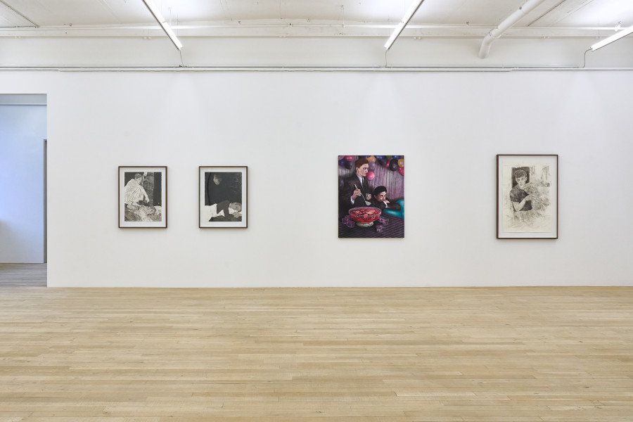 Installation view, Hernan Bas, Nightmares & Melancholy, Galerie Peter Kilchmann, 2024.