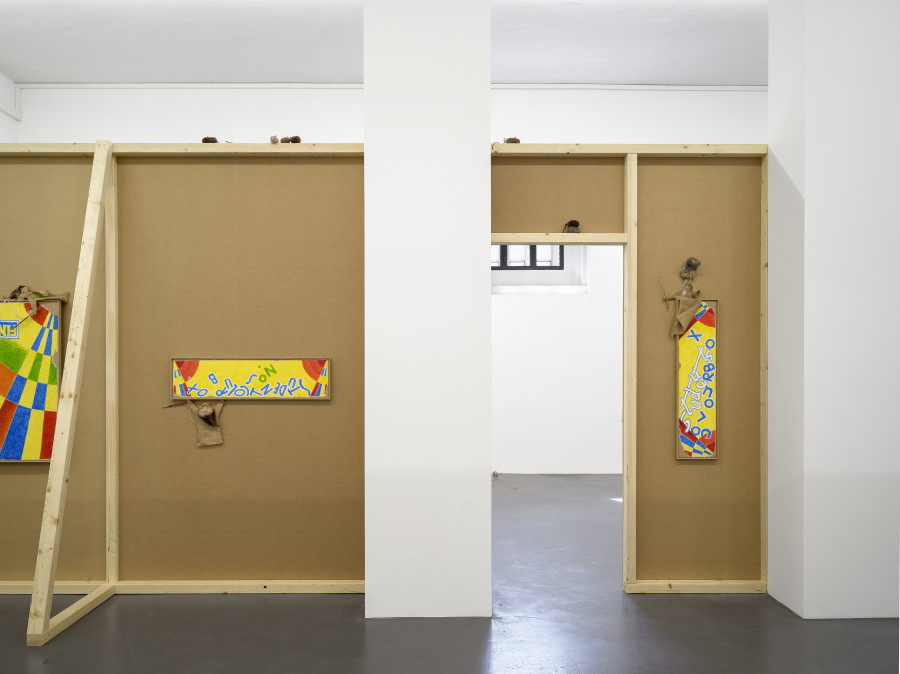 Installation view, Min Yoon, Perspectives + ing, Galerie Francesca Pia, Zurich, 2024 Photo: Cedric Mussano