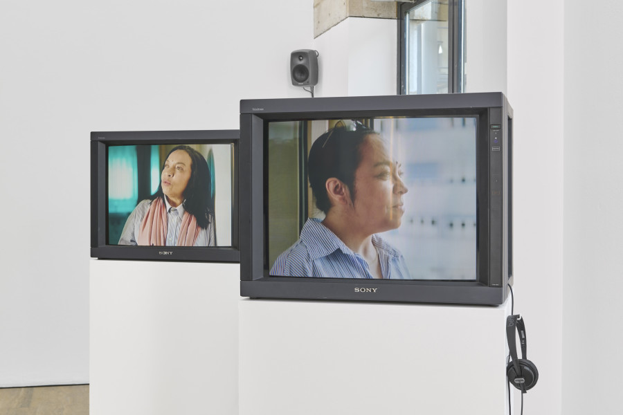 Exhibition view, Saga — Mythologie du départ
, Noha Mokhtar & Sahar Suliman, Halle Nord, Geneva, 2025. Photo credit: © Thomas Maisonnasse / Halle Nord, 2025