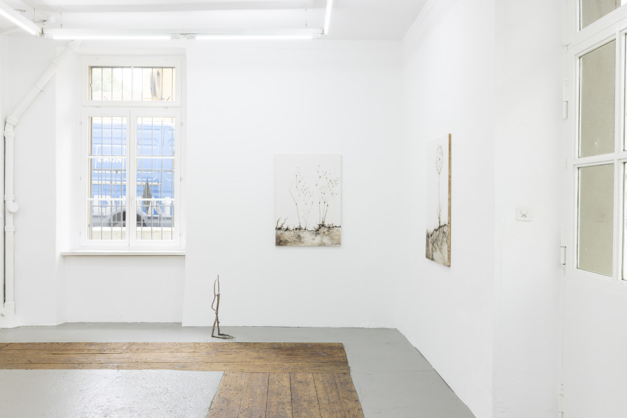 Installation view, Elements of Time, Maya Hottarek, Barbara Davi, Michele Gabriele & Krištof Kintera, KALI Gallery, 2024.