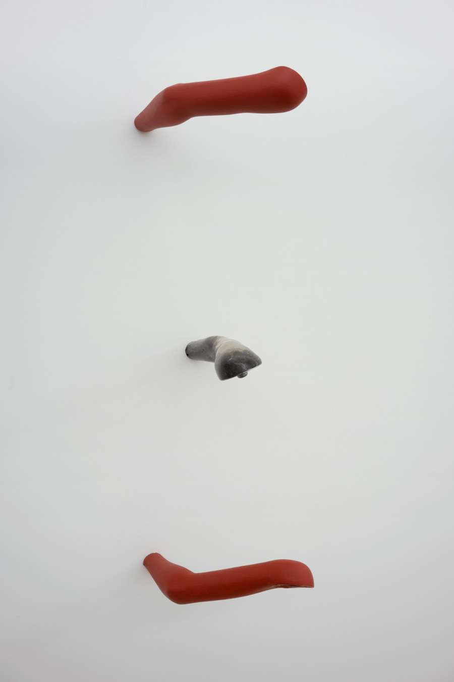 Thomas Julier, Elbow Segments, 2023, acrylic paint on fibre glass, sanded and polished fibre glass, 125 x 35 x 53 cm. Photography: Gina Folly / all images copyright and courtesy of the artist and For, Basel