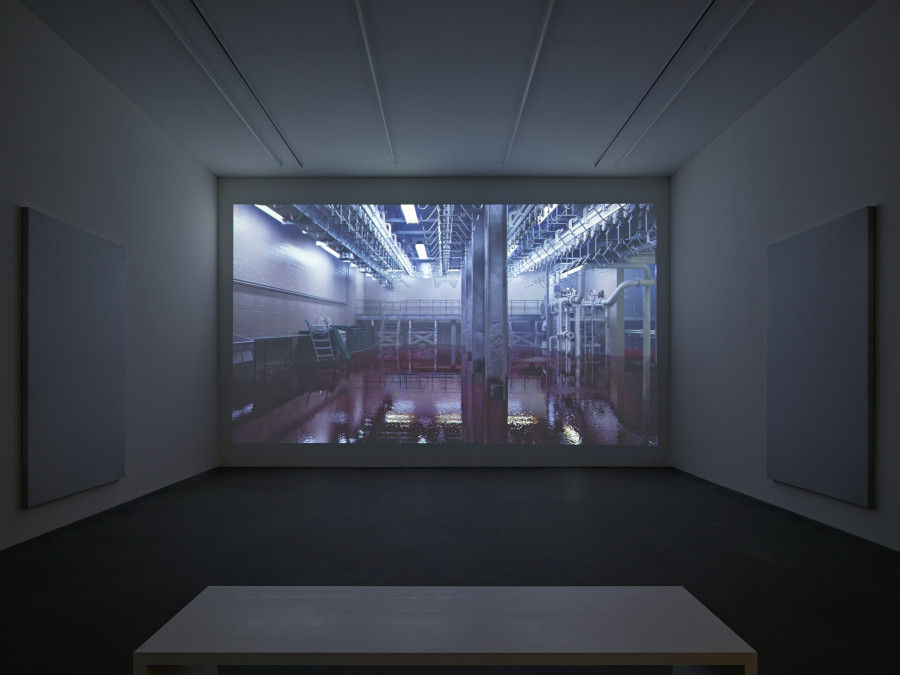 Installation view, Aria Dean, Sandra Mujinga, Tschabalala Self, Galerie Eva Presenhuber, Zurich, Waldmannstrasse, 2026. © the artists. Courtesy the artist and Galerie Eva Presenhuber, Zurich / Vienna. Photo: Stefan Altenburger Photography, Zürich