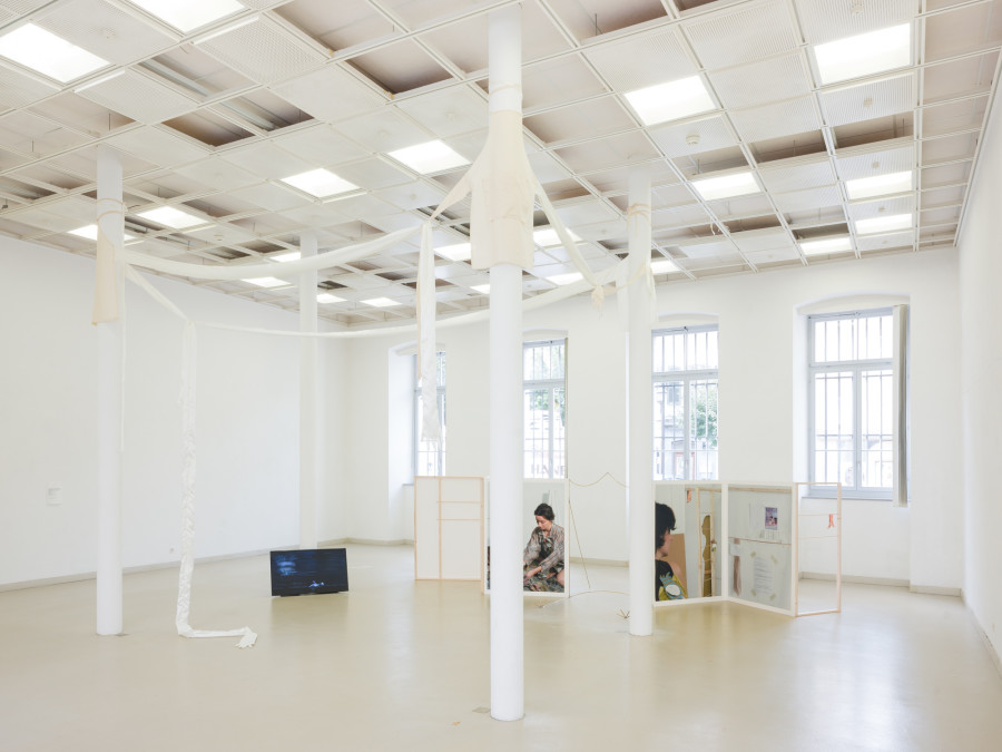 Installation view, A cappella, EAC (les halles), 2024. Photography: Sebastian Verdon / all images copyright and courtesy of the artists, Espace d’art contemporain (les halles), CIRCUIT Centre d’art contemporain Lausanne and CAN Centre d’art Neuchâtel