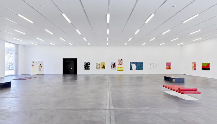 Installation view, MONOTYPES, Edition VFO at Kunsthalle Zürich, 2023. Courtesy of Edition VFO, Kunsthalle Zurich, the artist and Bernhard Strauss.