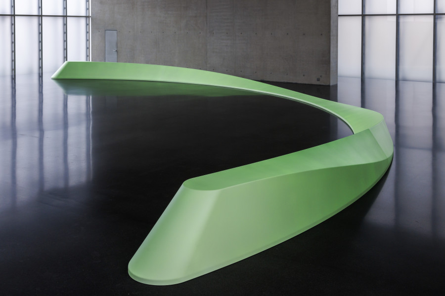 Koo Jeong A, Land of Ousss [Gravitta], Exhibition view ground floor Kunsthaus Bregenz, 2026. [ GRAVITTA ], 2025. Photo: Markus Tretter. © KOO JEONG A, Kunsthaus Bregenz. Courtesy of the artist