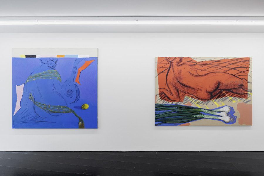 Installation view, Ella Kruglyanskaya, Backgrounds, Contemporary Fine Arts CFA, Basel, 2025. Courtesy Contemporary Fine Arts. Photo credit: Gina Folly