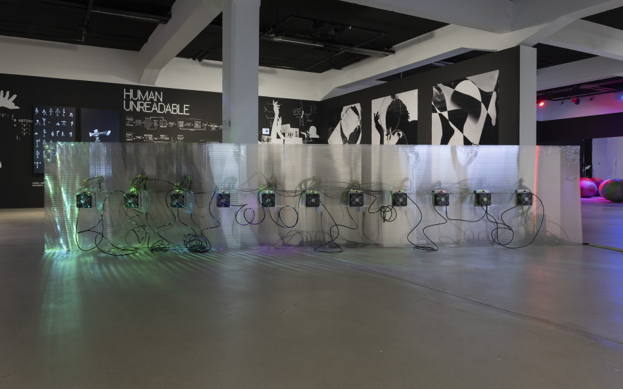 Lukas Truniger, Undergrown, 2023, exhibition view «Collective Worldbuilding – Art in the Metaverse», 2023, HEK, Photo: Franz Wamhof