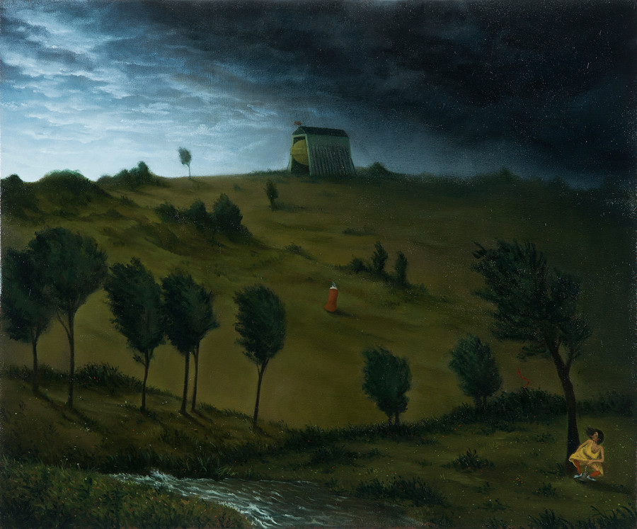 Antoine ROEGIERS, La colline, 2020. Oil on canvas, 50 x 60 cm, (Ref. ROE09008)